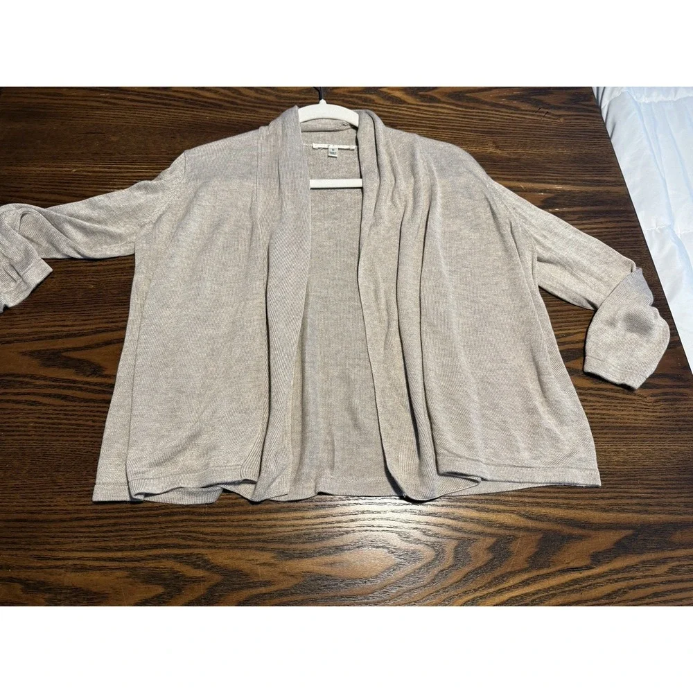 CYRUS Beige Open Front Knit Cardigan Sweater M‎